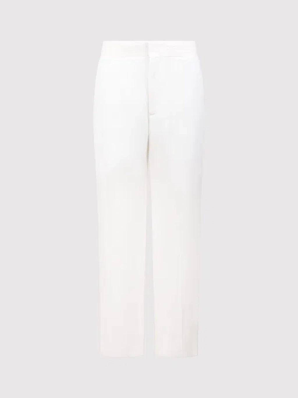 Straight Leg Trousers In White Product Image