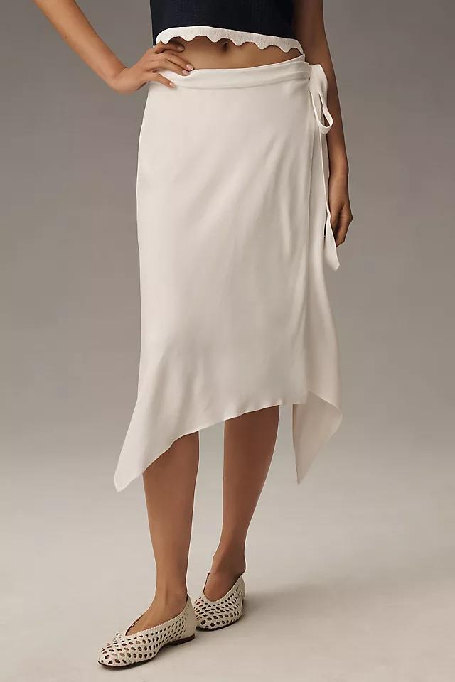 By Anthropologie Asymmetrical Wrap Midi Skirt Product Image