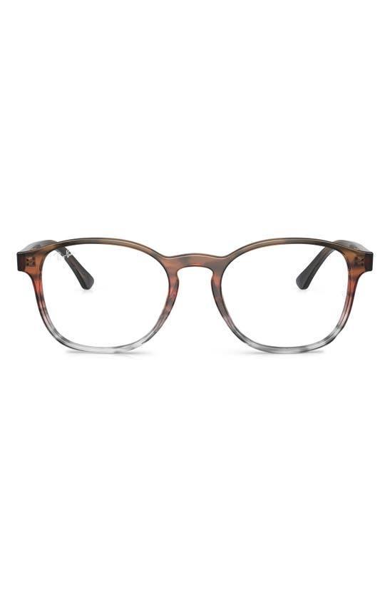 RAY BAN 50mm Phantos Optical Glasses In Brown Gradient Product Image