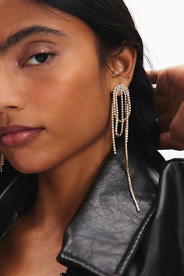 Colette Draped Rhinestone Earring Womens at Urban Outfitters Product Image