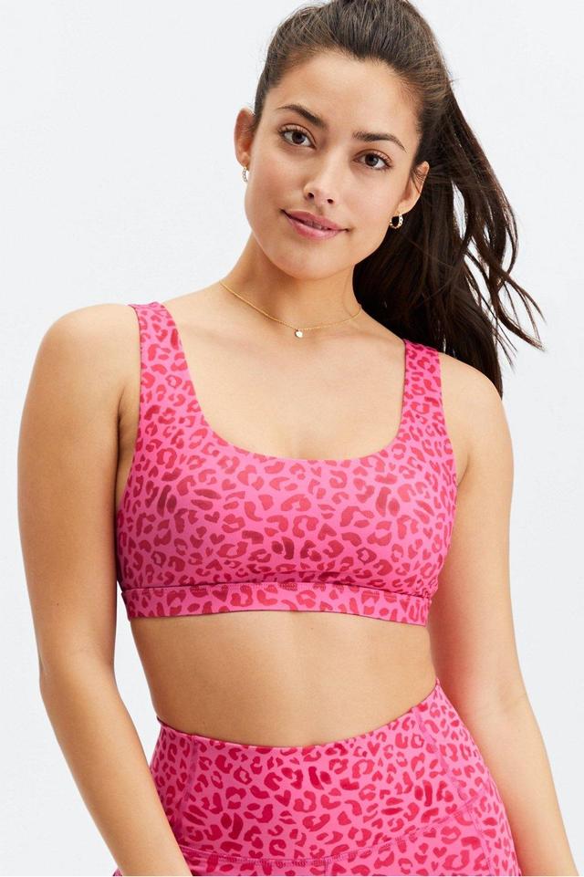 Fabletics Lola Low Impact Sports Bra Womens Leopard Kiss plus Size 4X Product Image