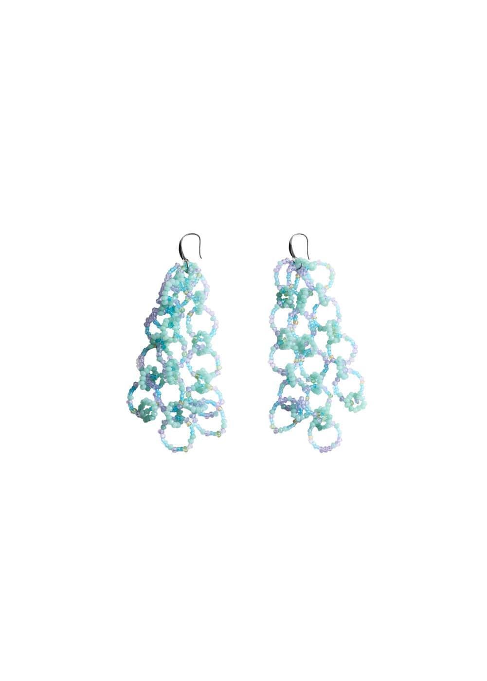 MANGO - Beaded pendant earrings - One size - Women Product Image