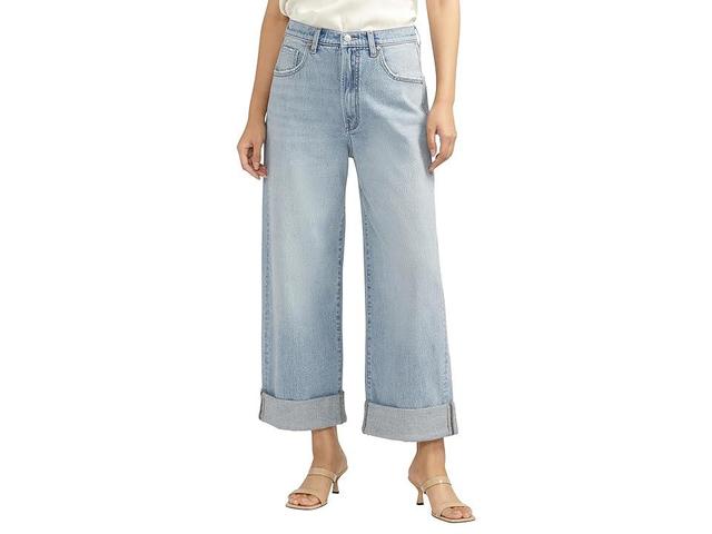 Silver Jeans Co. Baggy Wide Leg Crop L27934RCS230 (Indigo) Women's Jeans Product Image