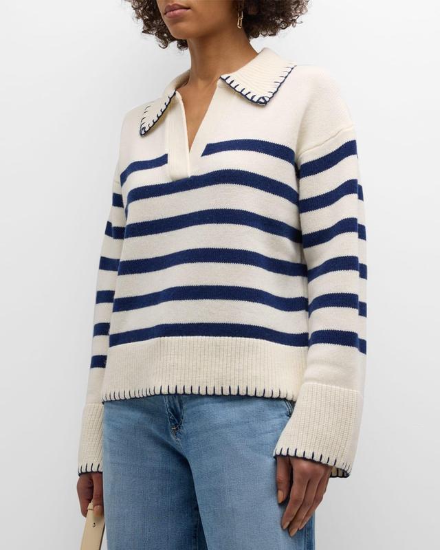 Rails Athena Collared V-Neck Sweater Product Image