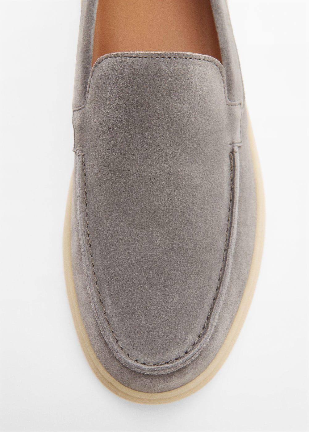 MANGO MAN - Split leather shoes greyMen Product Image