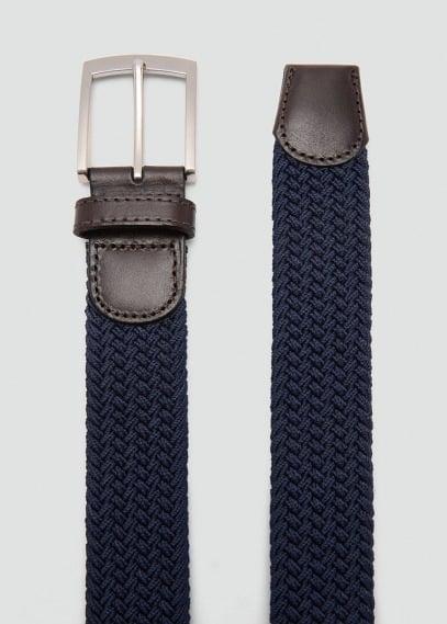 MANGO MAN - Braided elastic belt dark navyMen Product Image