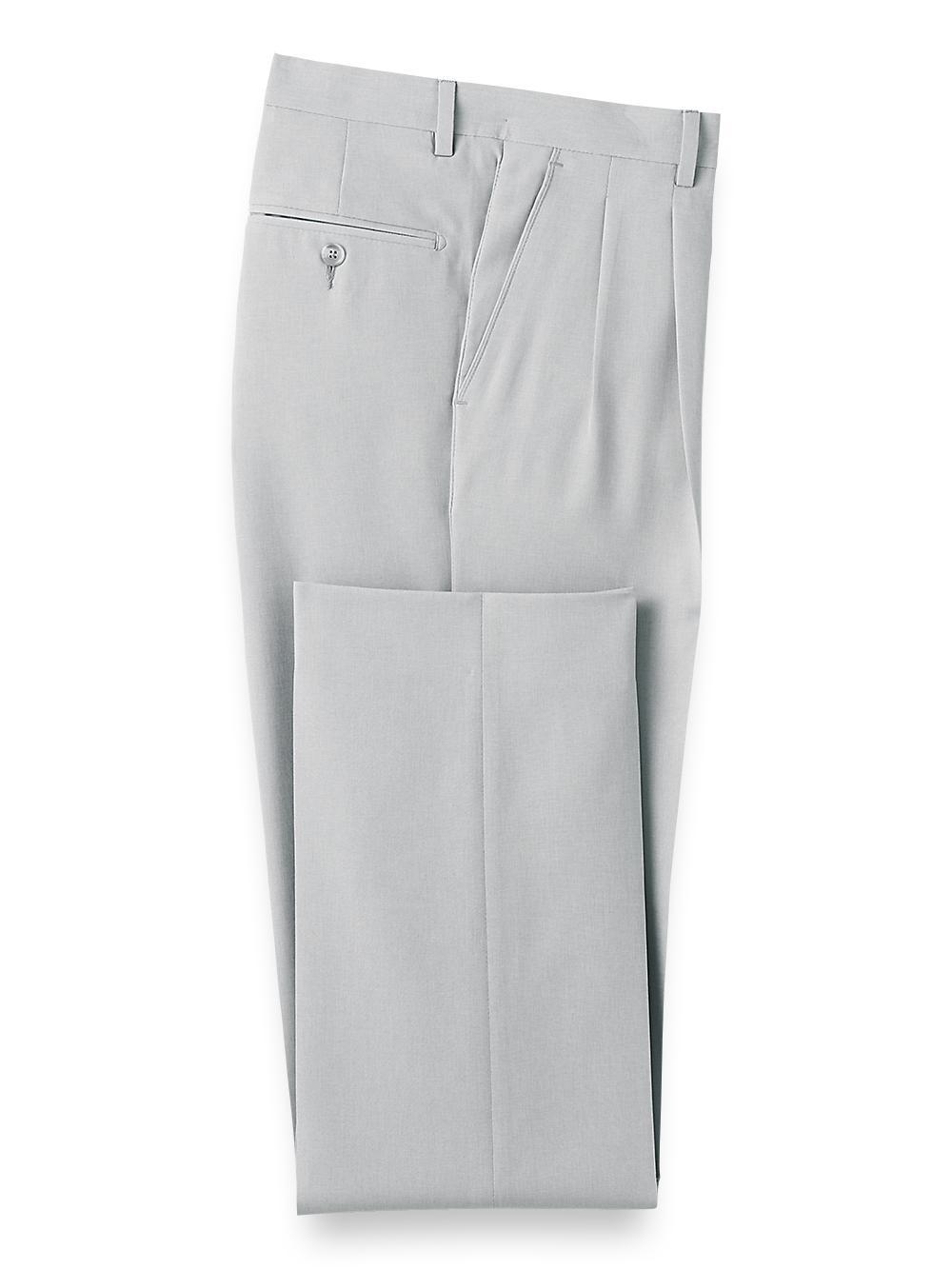 Pleated Travel Pants - Grey Product Image