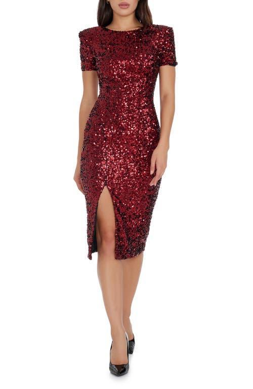 Dress the Population Natasha Sequin Sheath Midi Dress Product Image