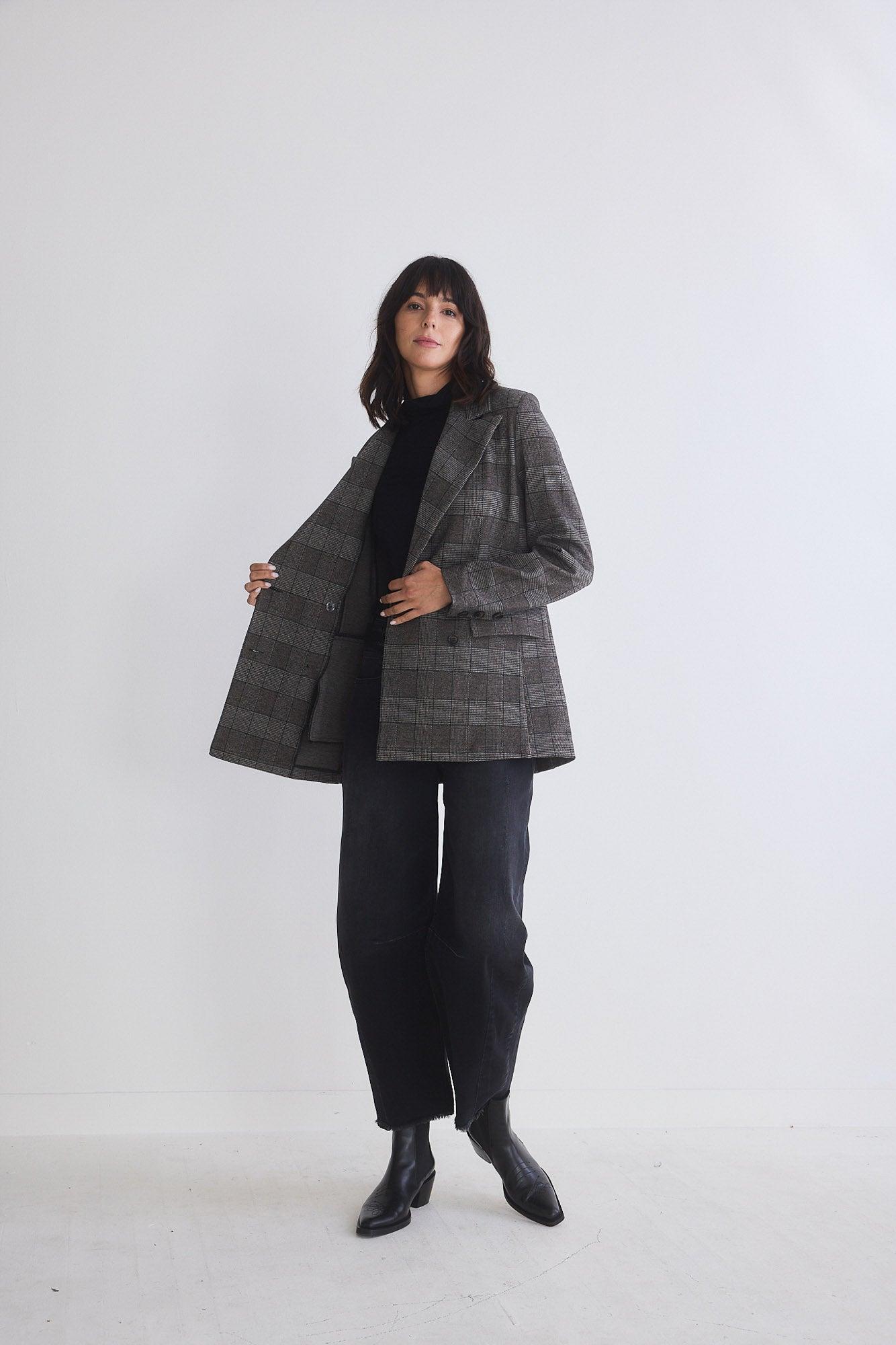 On the Clock Plaid Blazer Product Image