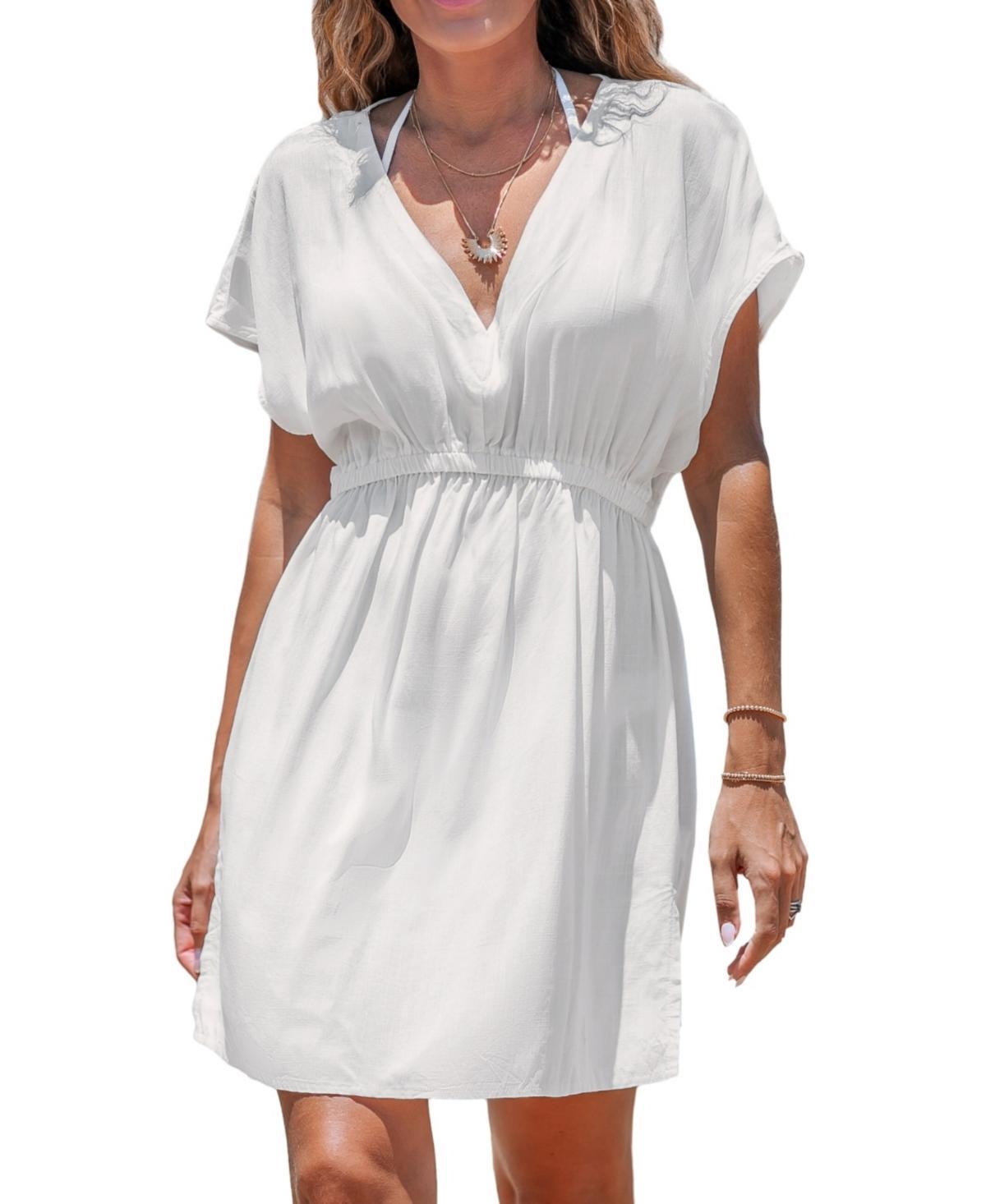 Cupshe Womens Elastic Short Sleeve Cover Up Product Image