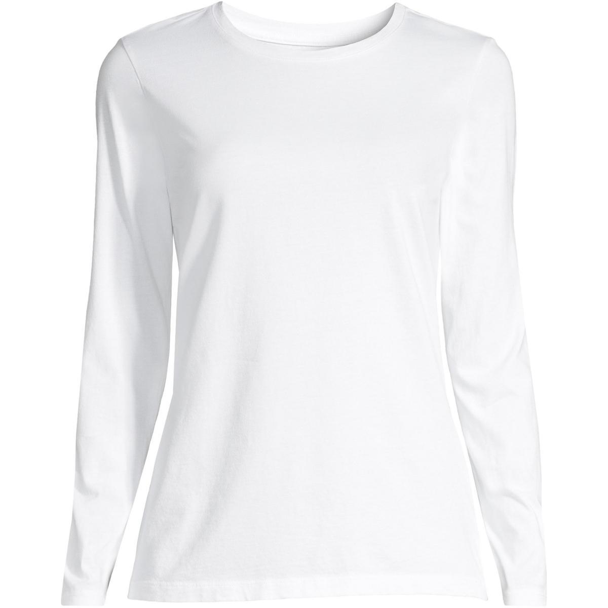 Petite Lands End Relaxed-Fit Supima Cotton Crewneck Tee, Womens Product Image