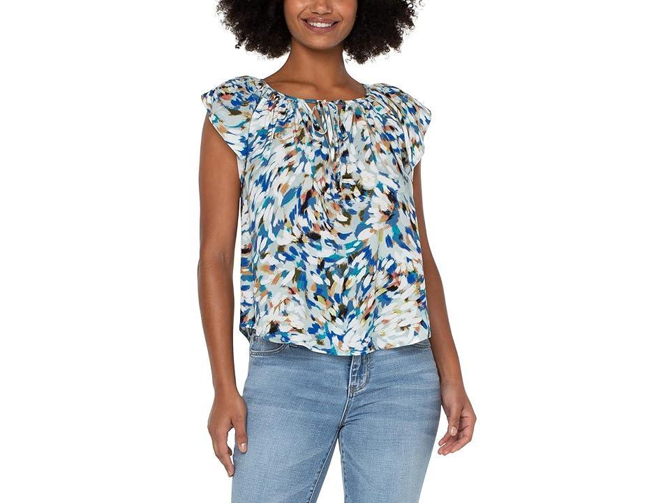 Liverpool Los Angeles Flutter Sleeve Blouse Product Image