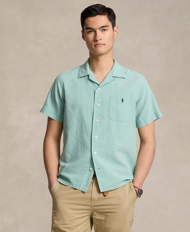 Mens Linen & Cotton-Blend Camp Shirt Product Image