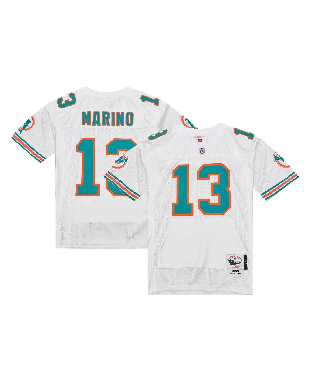 Mens Mitchell & Ness Dan Marino White Miami Dolphins 2004 Authentic Throwback Retired Player Jersey - White Product Image