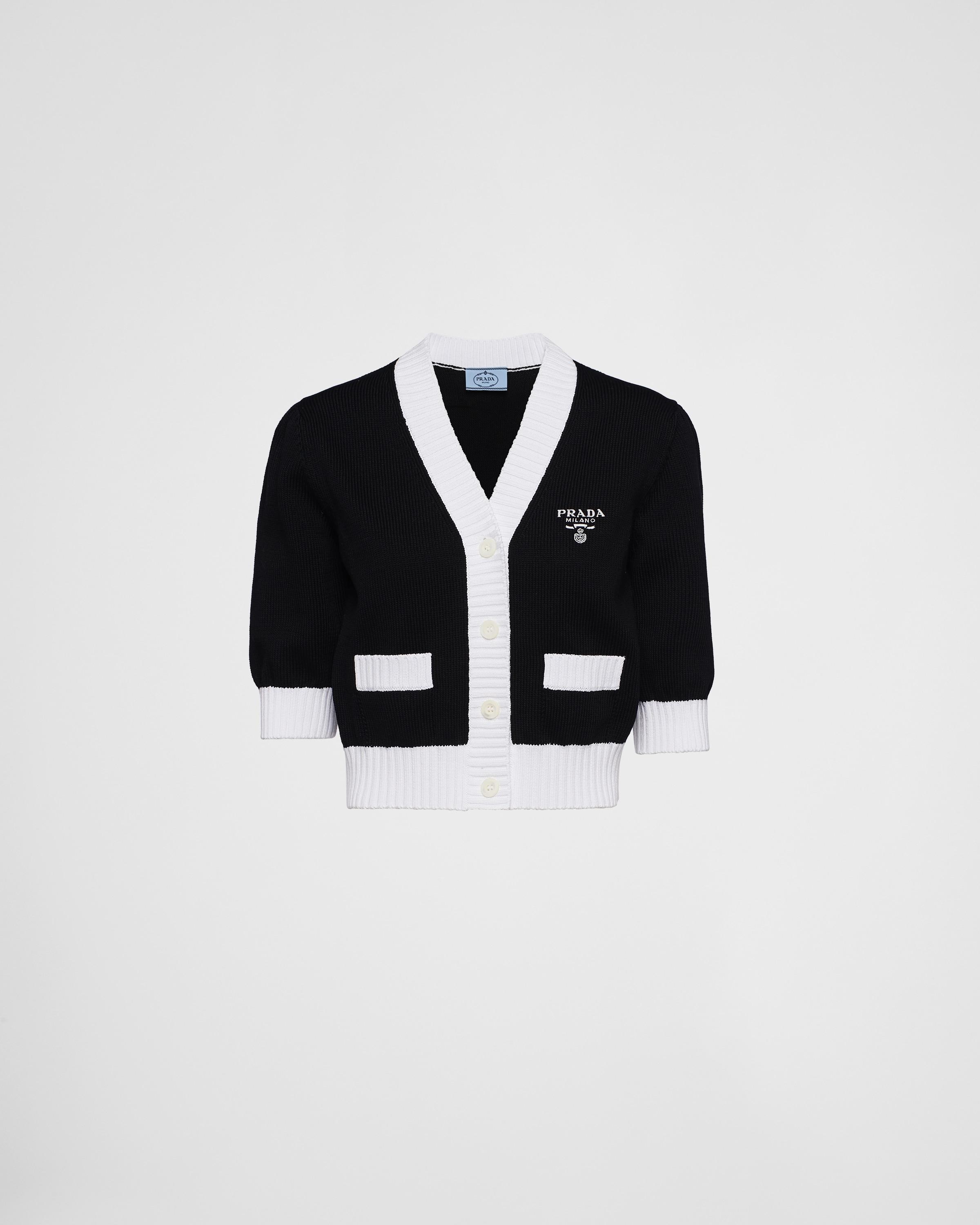 Cropped cotton cardigan Product Image