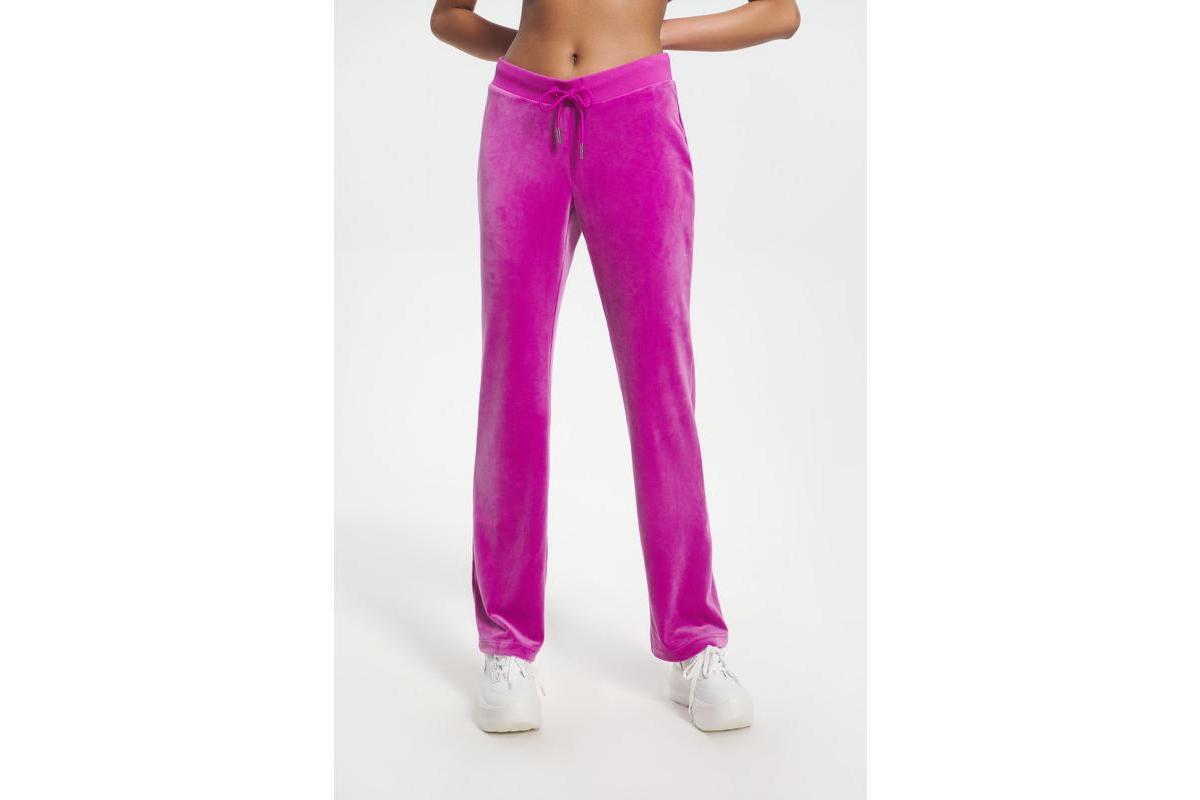 Juicy Couture Womens OG Big Bling Velour Track Pants Product Image