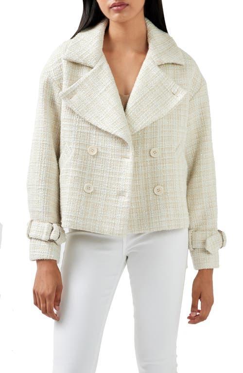 Belle & Bloom Womens Power Over Me Tweed Jacket Product Image