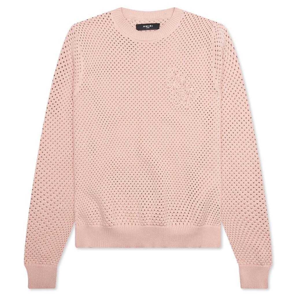 MA Swirl Crochet Crewneck - Blush Male Product Image