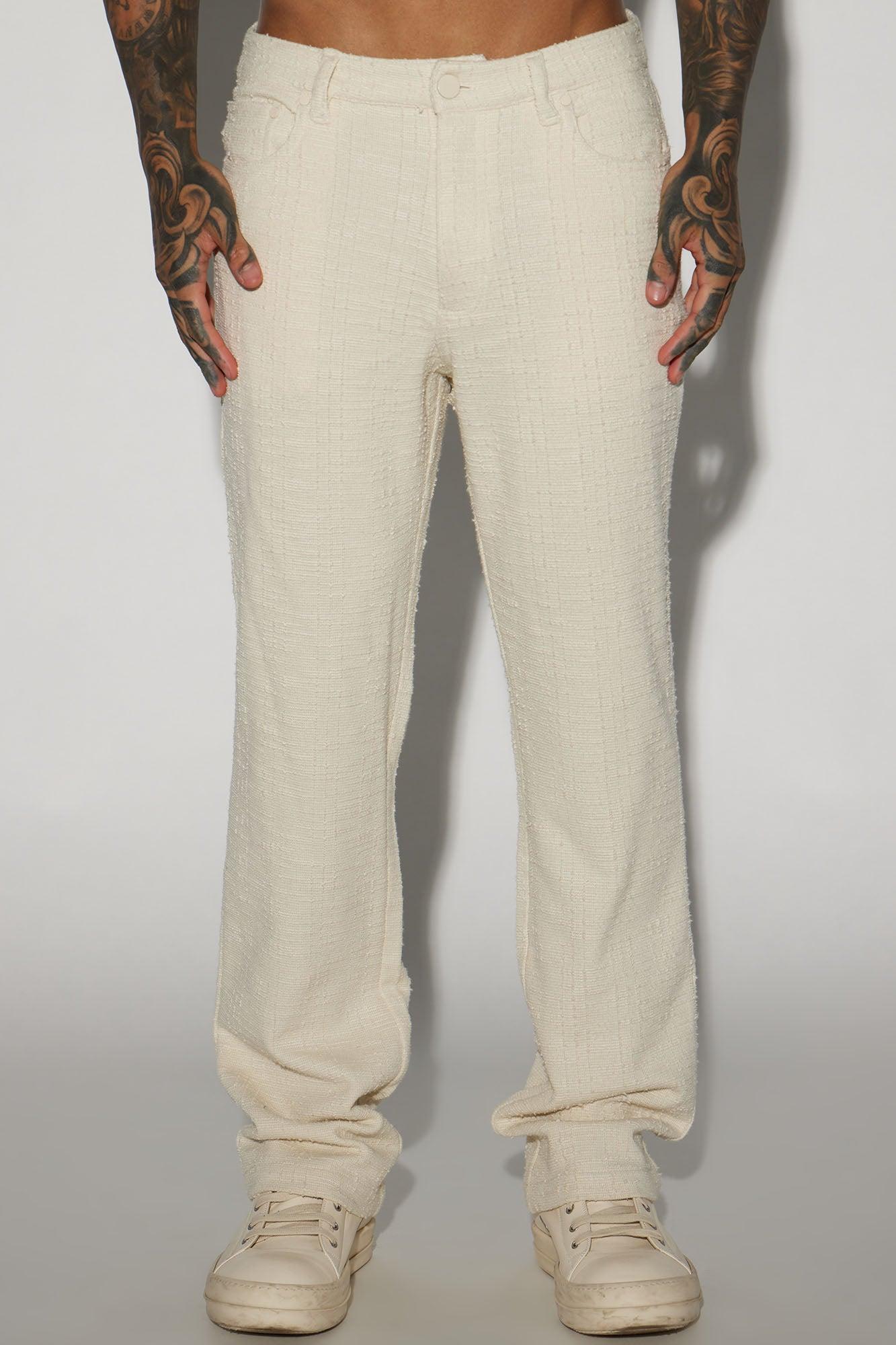 Jordan Textured Straight Pants - Off White Product Image