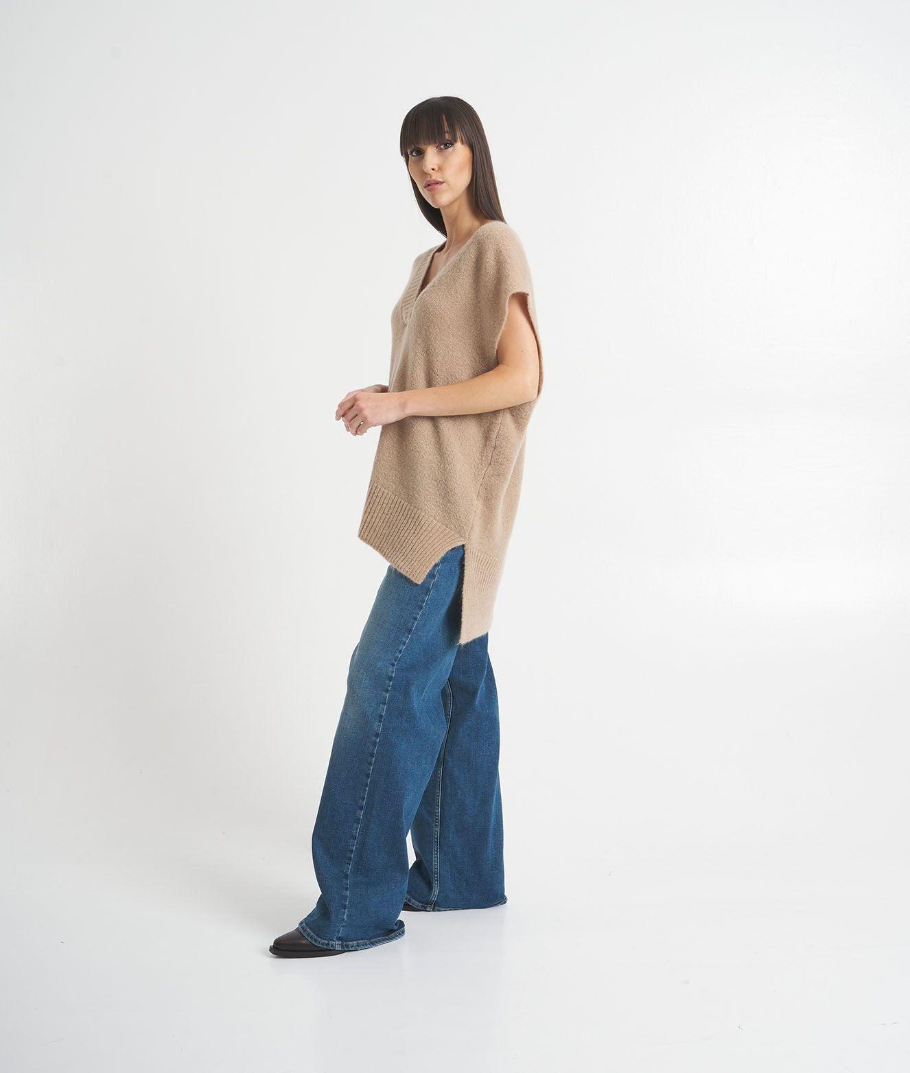 Gilet oversize in maglia Female Product Image