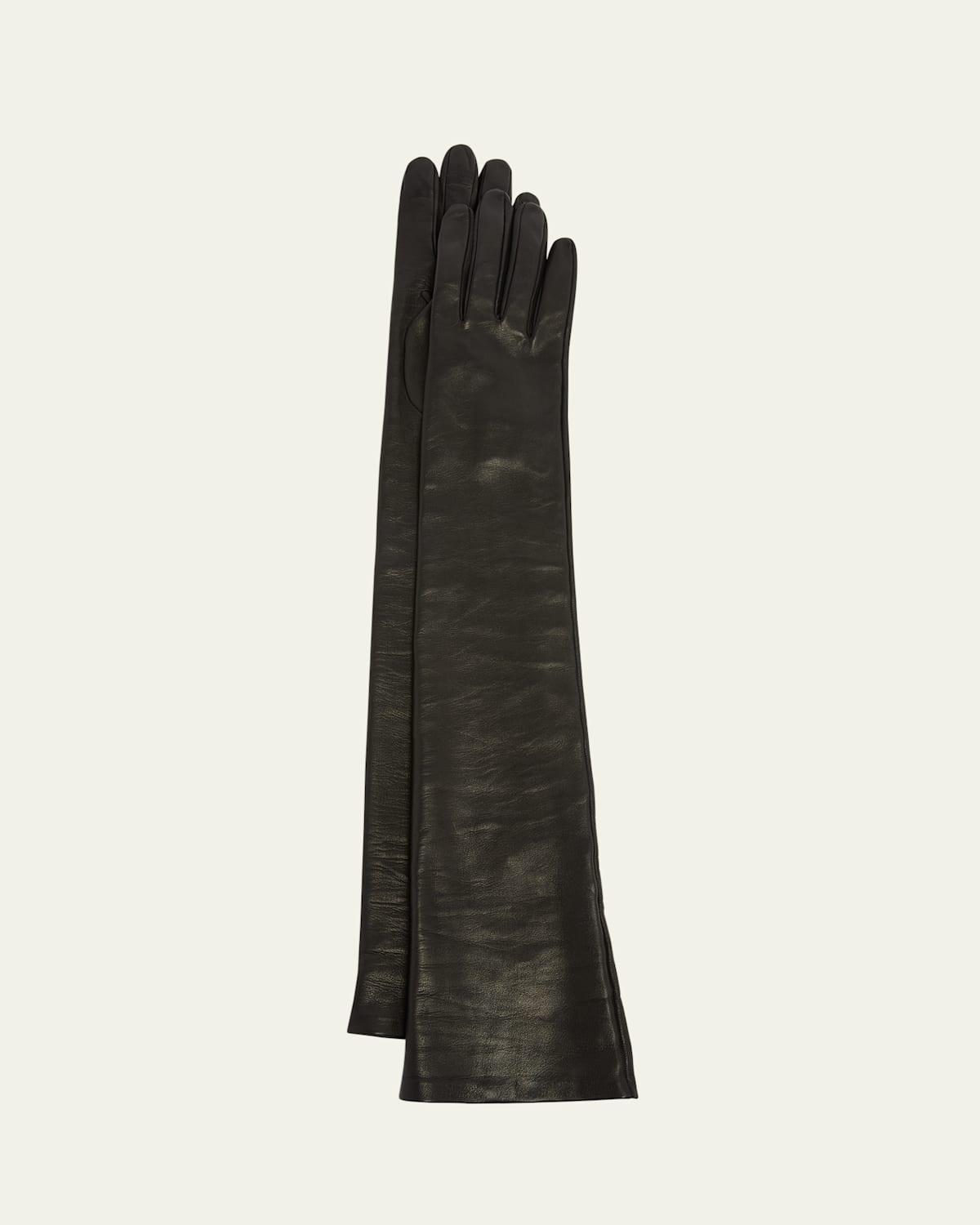 Mens Long Calfskin Leather Gloves Product Image