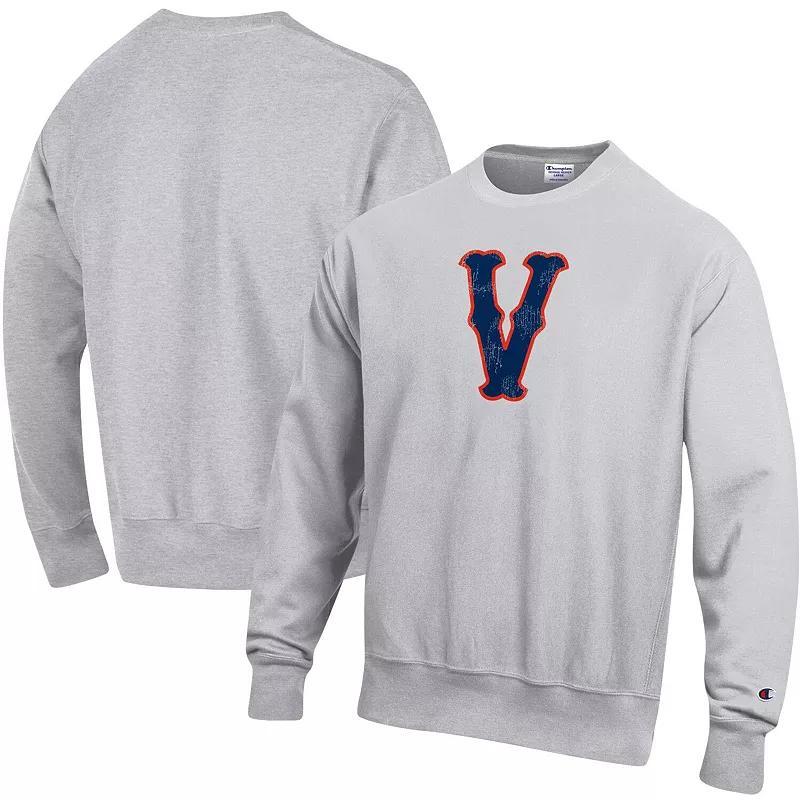 Mens Champion Heathered Gray Virginia Cavaliers Vault Logo Reverse Weave Pullover Sweatshirt Product Image