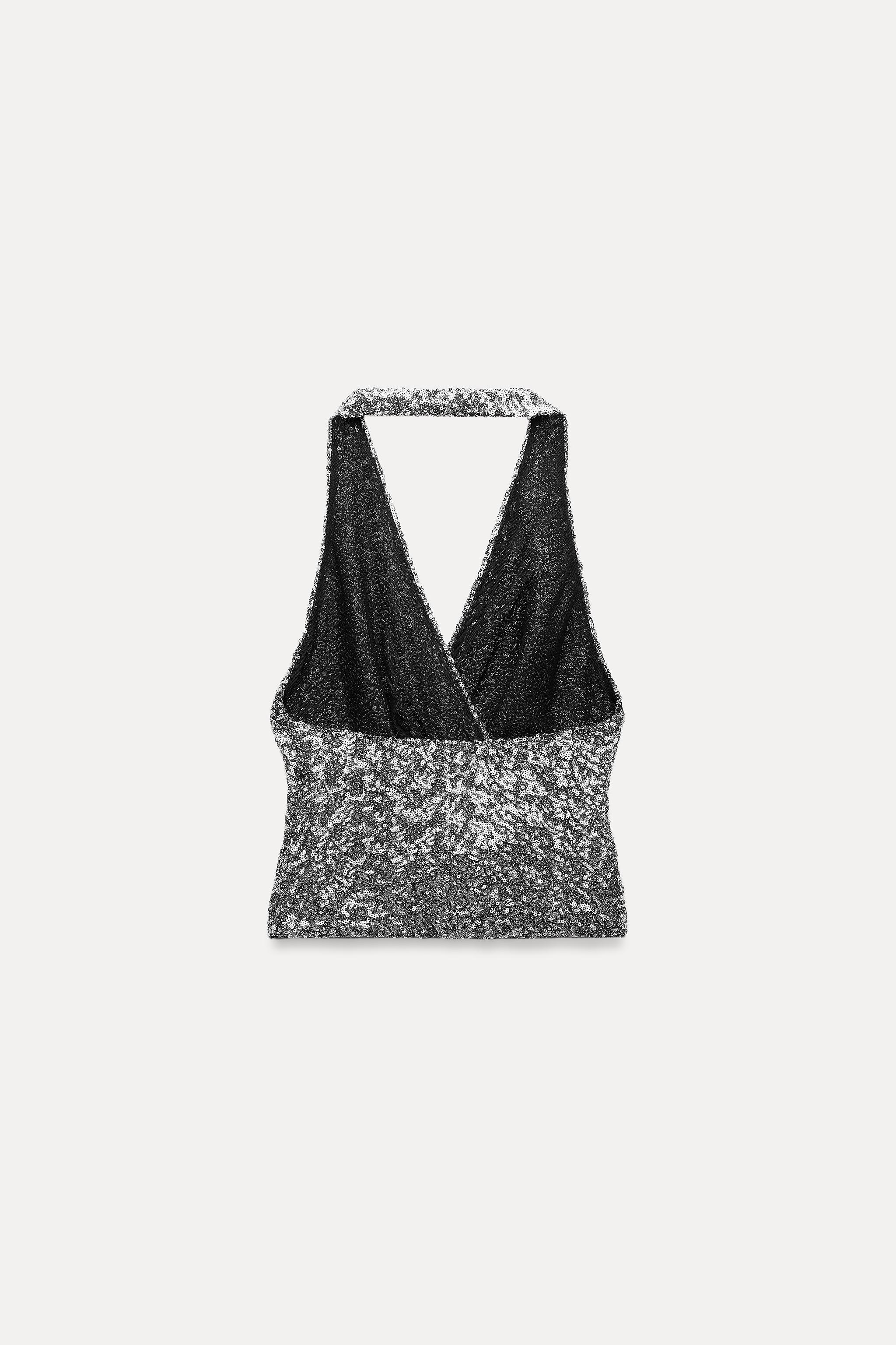 SEQUIN HALTER TOP Product Image