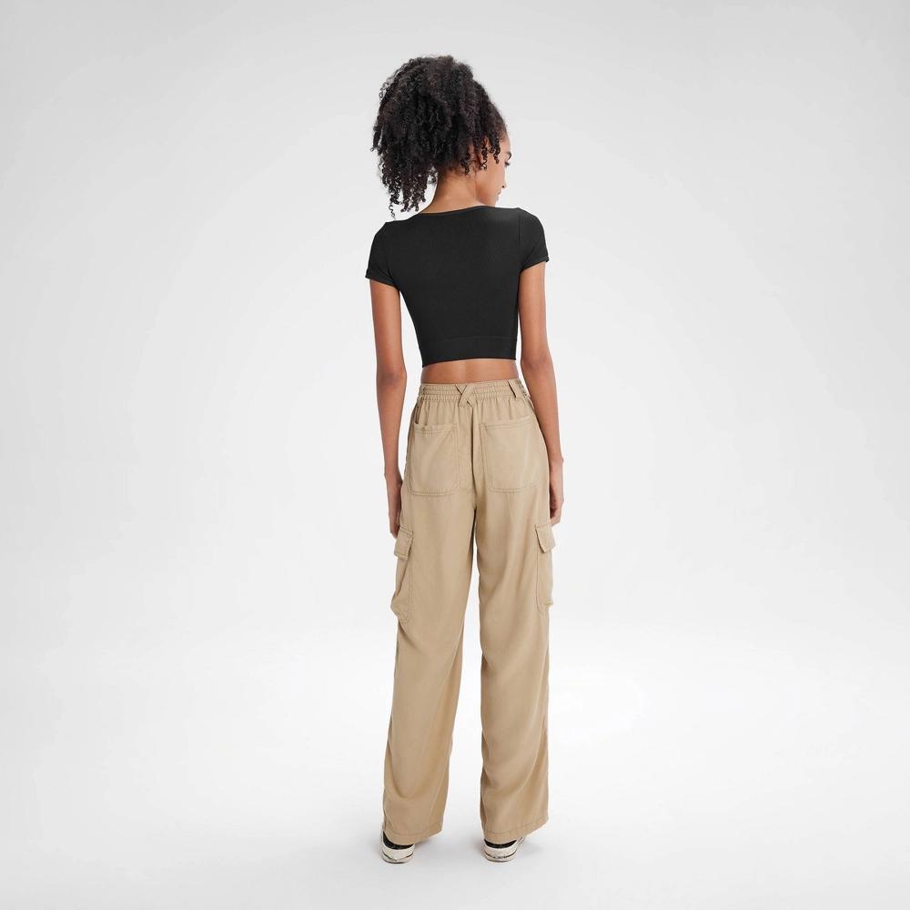 Womens High-Rise Straight Leg Cargo Pants - Wild Fable Brown M Product Image