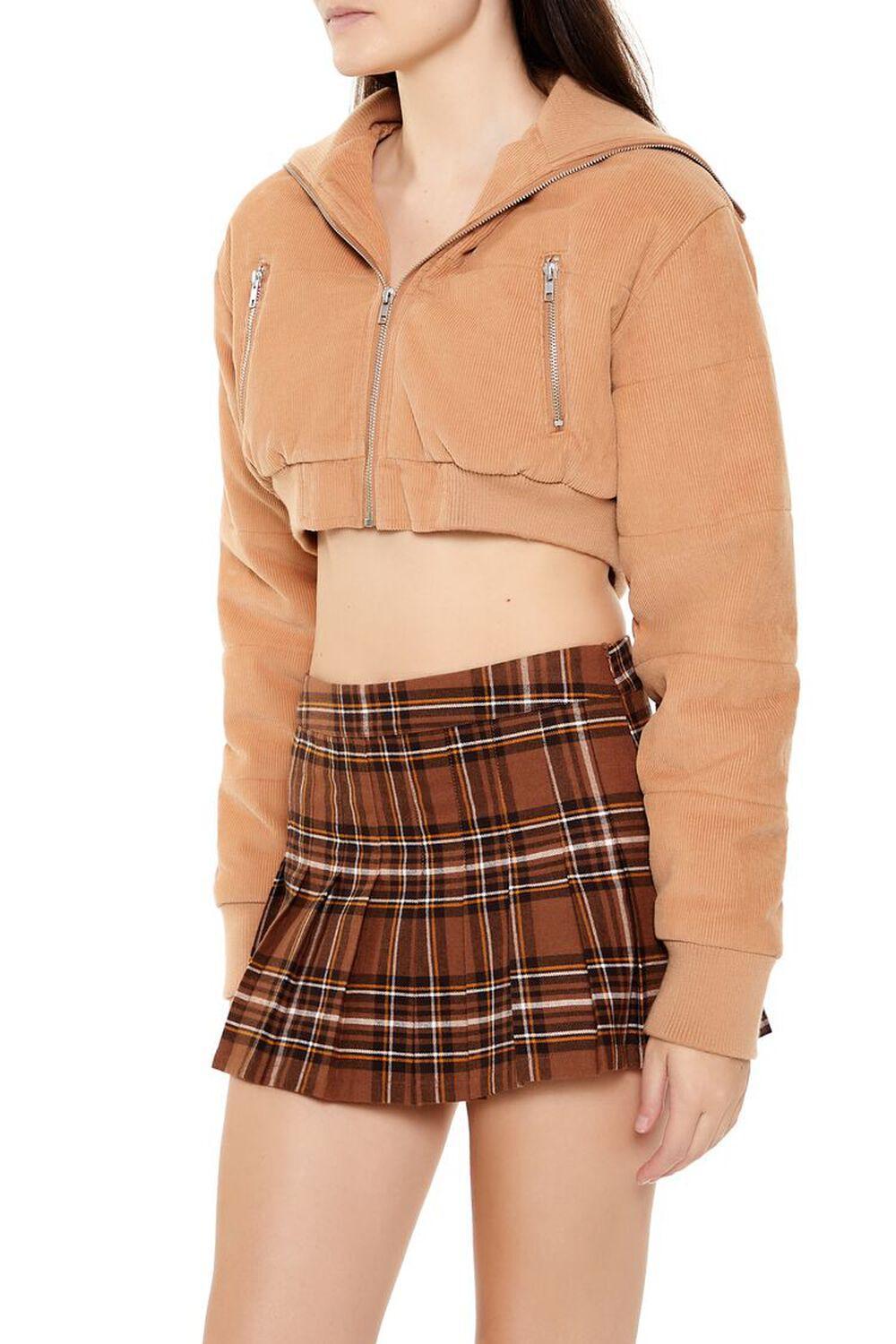 Cropped Corduroy Puffer Jacket | Forever 21 Product Image