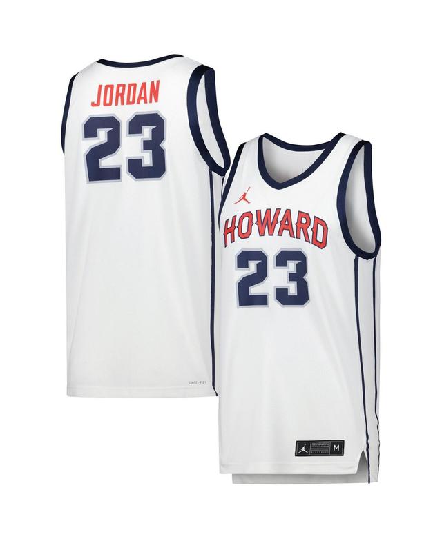 Mens Jordan Michael Jordan White Howard Bison Replica Basketball Jersey - White Product Image