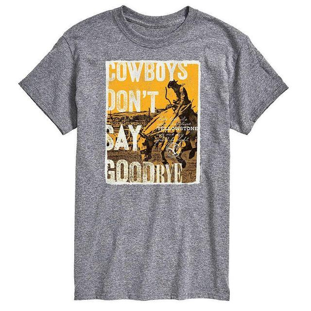 Big & Tall Yellowstone Cowboys Graphic Tee, Mens Blue Product Image