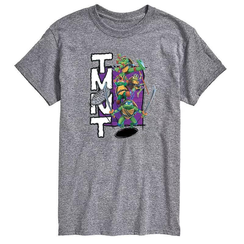 Big & Tall Nickelodeon TMNT Mutant Mayhem Group Graphic Tee, Mens Med Grey Product Image