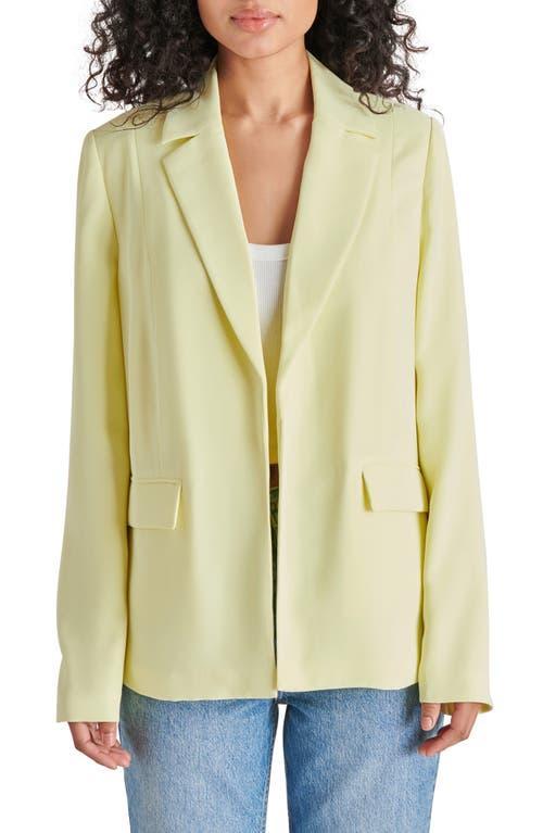 Steve Madden Payton Notch Collar Long Sleeve Side Pocket Fitted Blazer Product Image