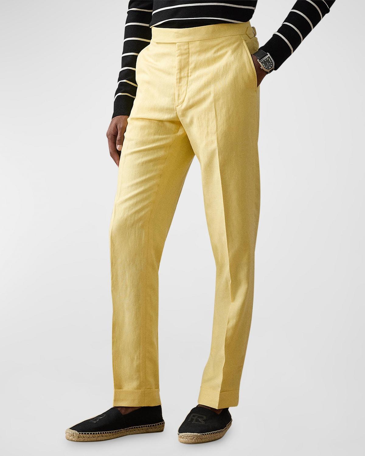 Mens Gregory Luxe Tussah Silk and Linen Trousers Product Image