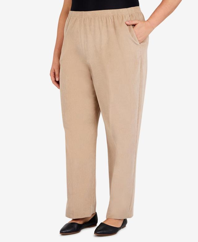 Alfred Dunner Plus Size Classics Stretch Waist Corduroy Average Length Pants Product Image