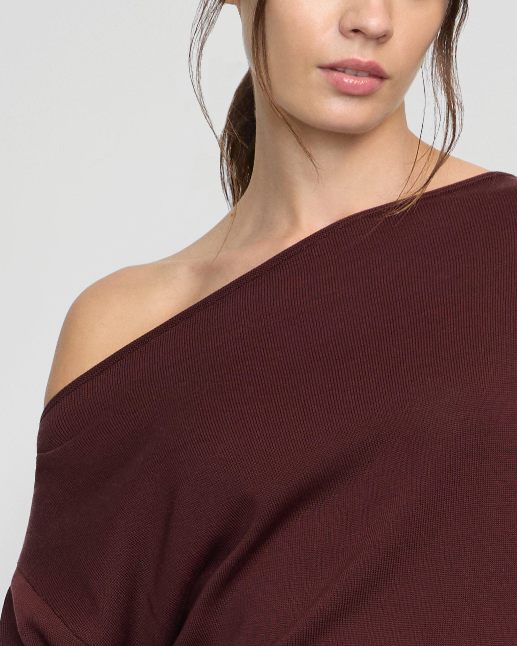 Hachi Tencel-Wool Off-Shoulder Sweater Product Image