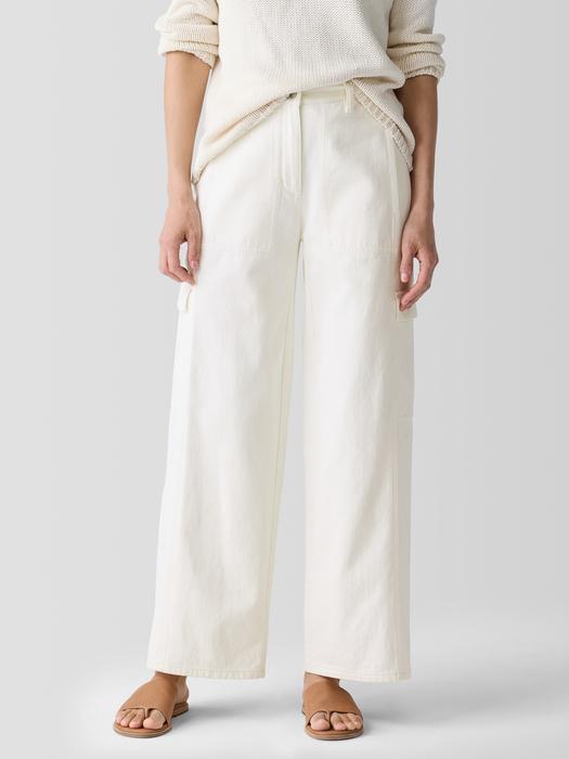 Undyed Utility Organic Cotton Wide-Leg Cargo Pant Product Image