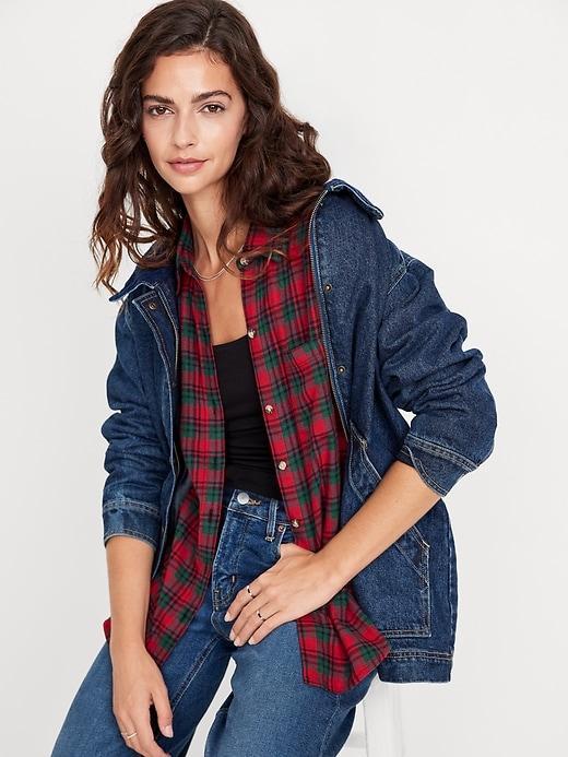 Classic Flannel Button-Down Shirt Product Image