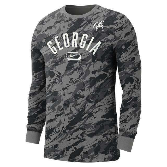 Georgia Nike Men's College Crew-Neck Long-Sleeve T-Shirt Product Image