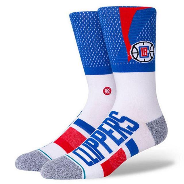 Mens Stance LA Clippers Shortcut 2 Crew Socks Blue Product Image