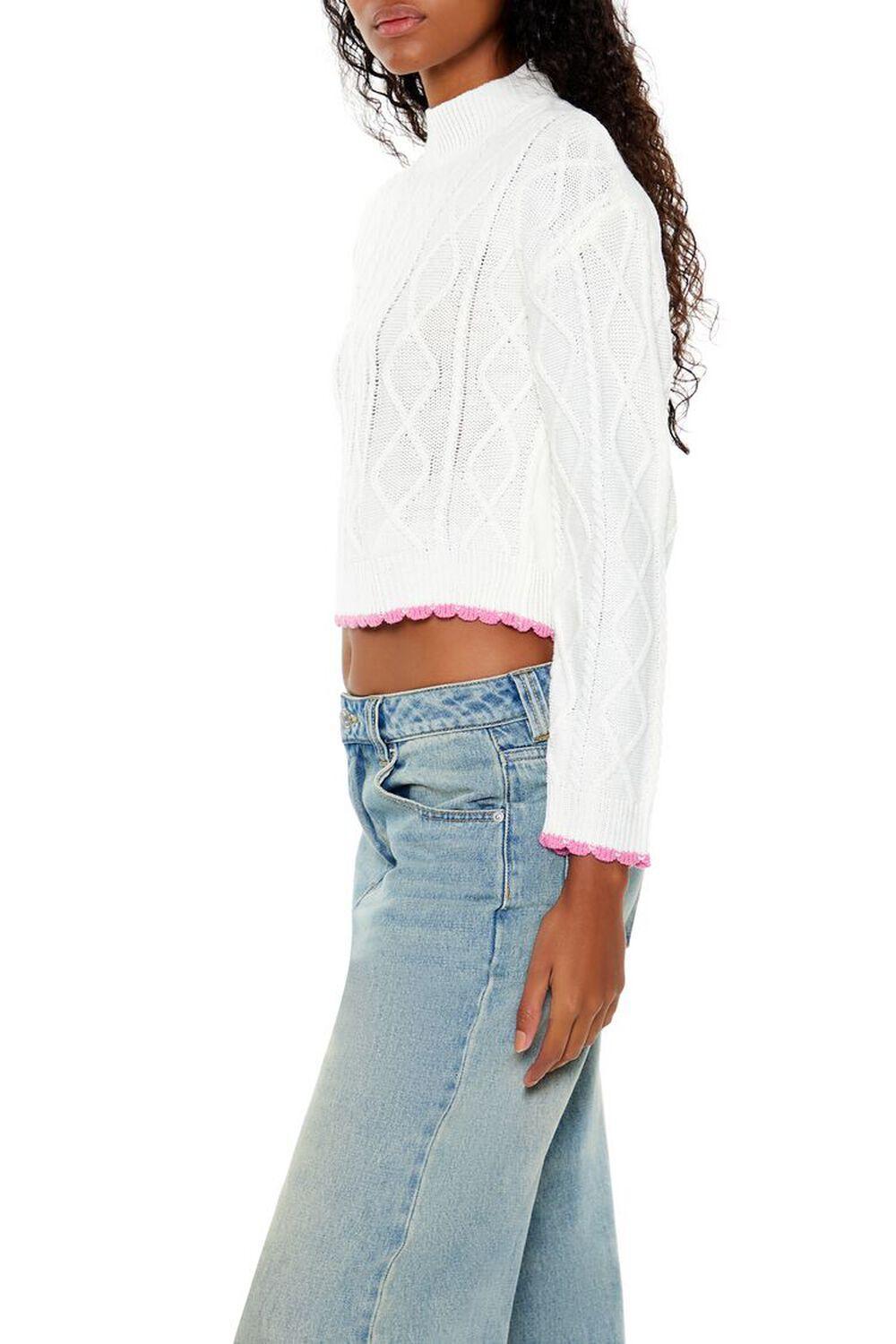 Scalloped Cable Knit Sweater | Forever 21 Product Image