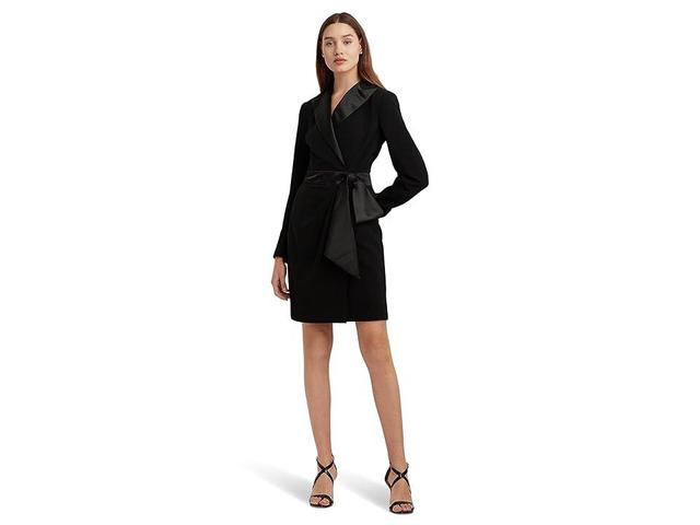 LAUREN Ralph Lauren Crepe Long-Sleeve Cocktail Dress Women's Dress Product Image