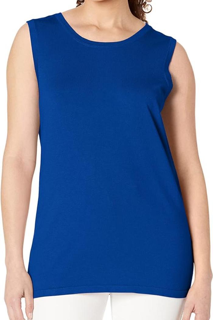 Jewel neck tank sweater Product Image