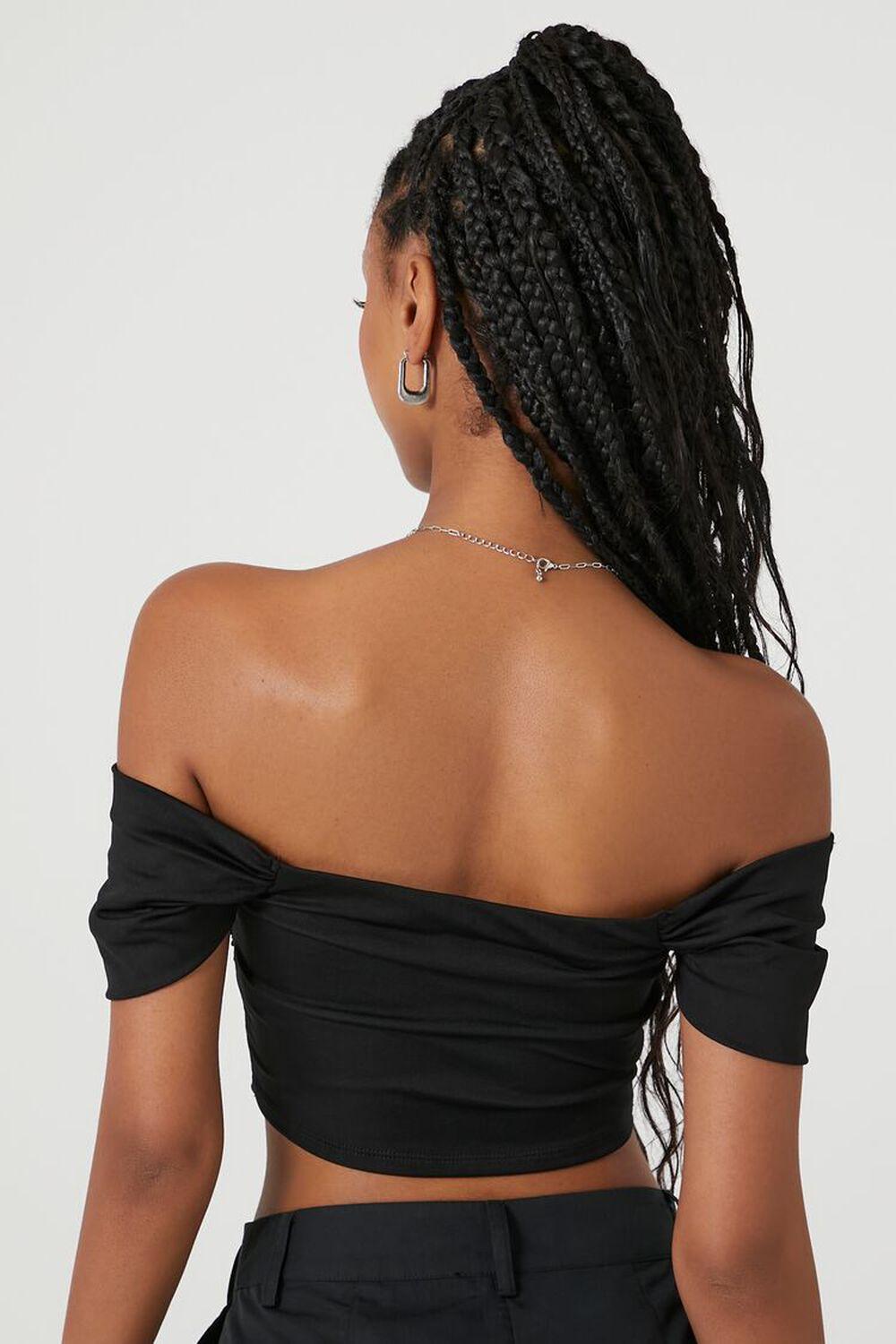 Ruched Off-the-Shoulder Crop Top | Forever 21 Product Image