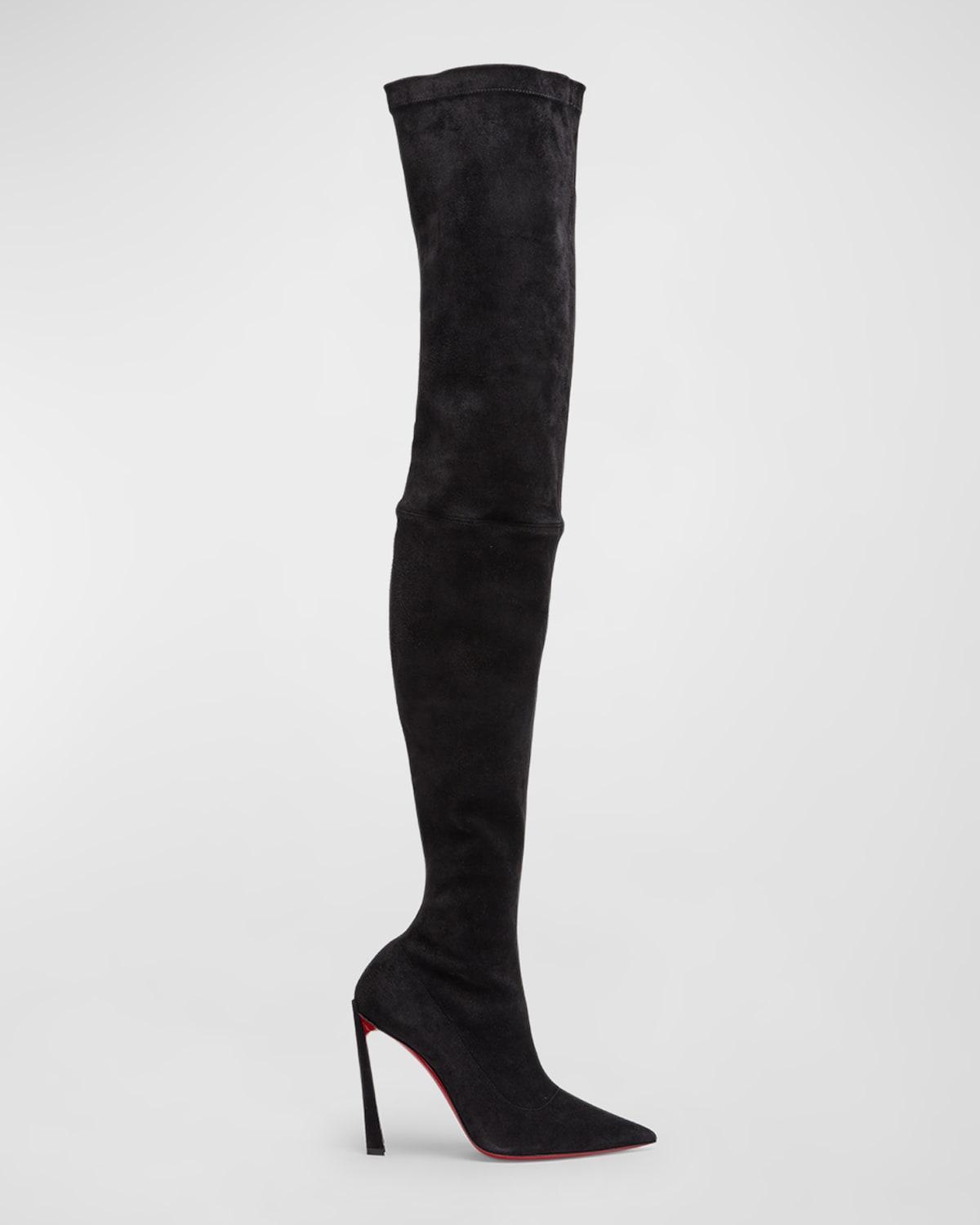 Condora Botta Alta Red Sole Suede Knee-Length Boots Product Image