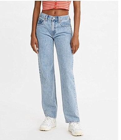 Levis Low Pro Mid Rise Straight Jeans Product Image