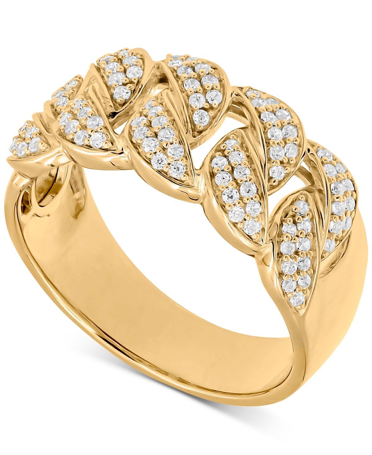 Mens Diamond Chain Link Ring (1/2 ct. t.w.) in 10k White Gold (Also in Yellow Gold) Product Image