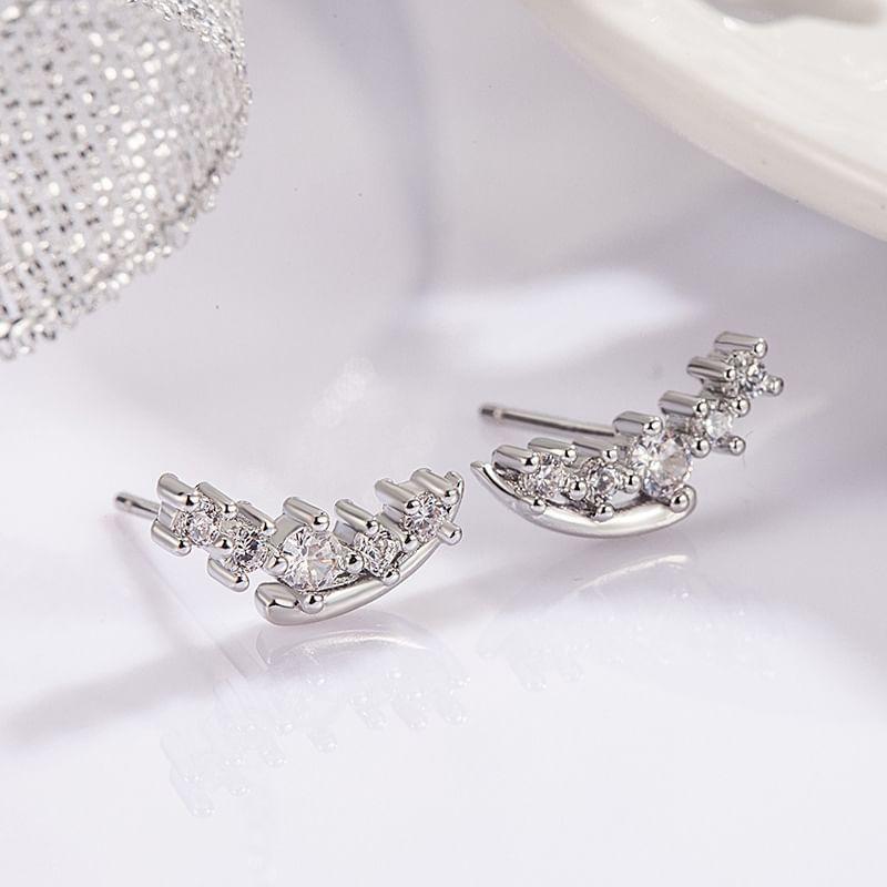 Rhinestone Alloy Crawler Earring Product Image