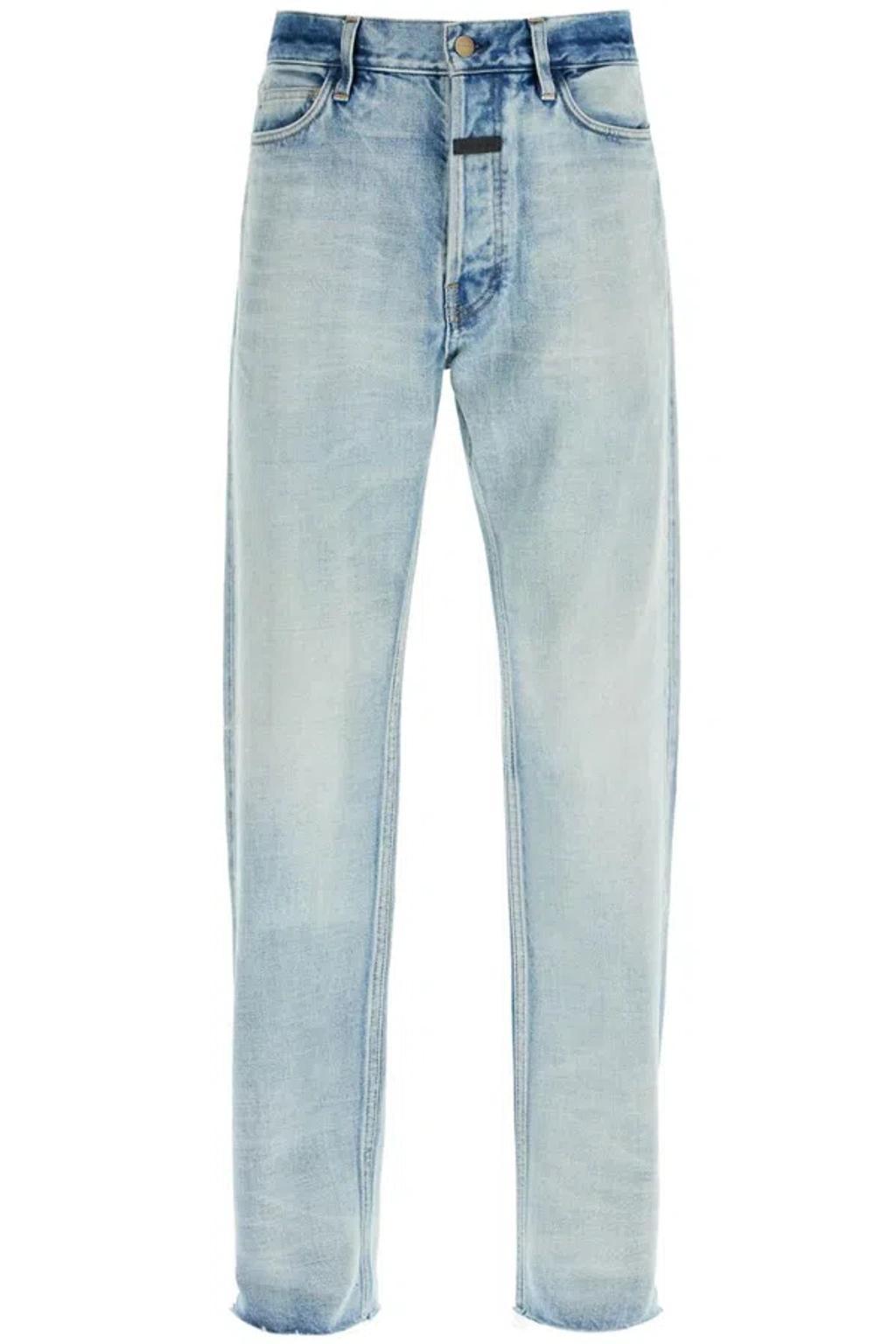 FEAR OF GOD Washed Grey Jeans In Blue Product Image