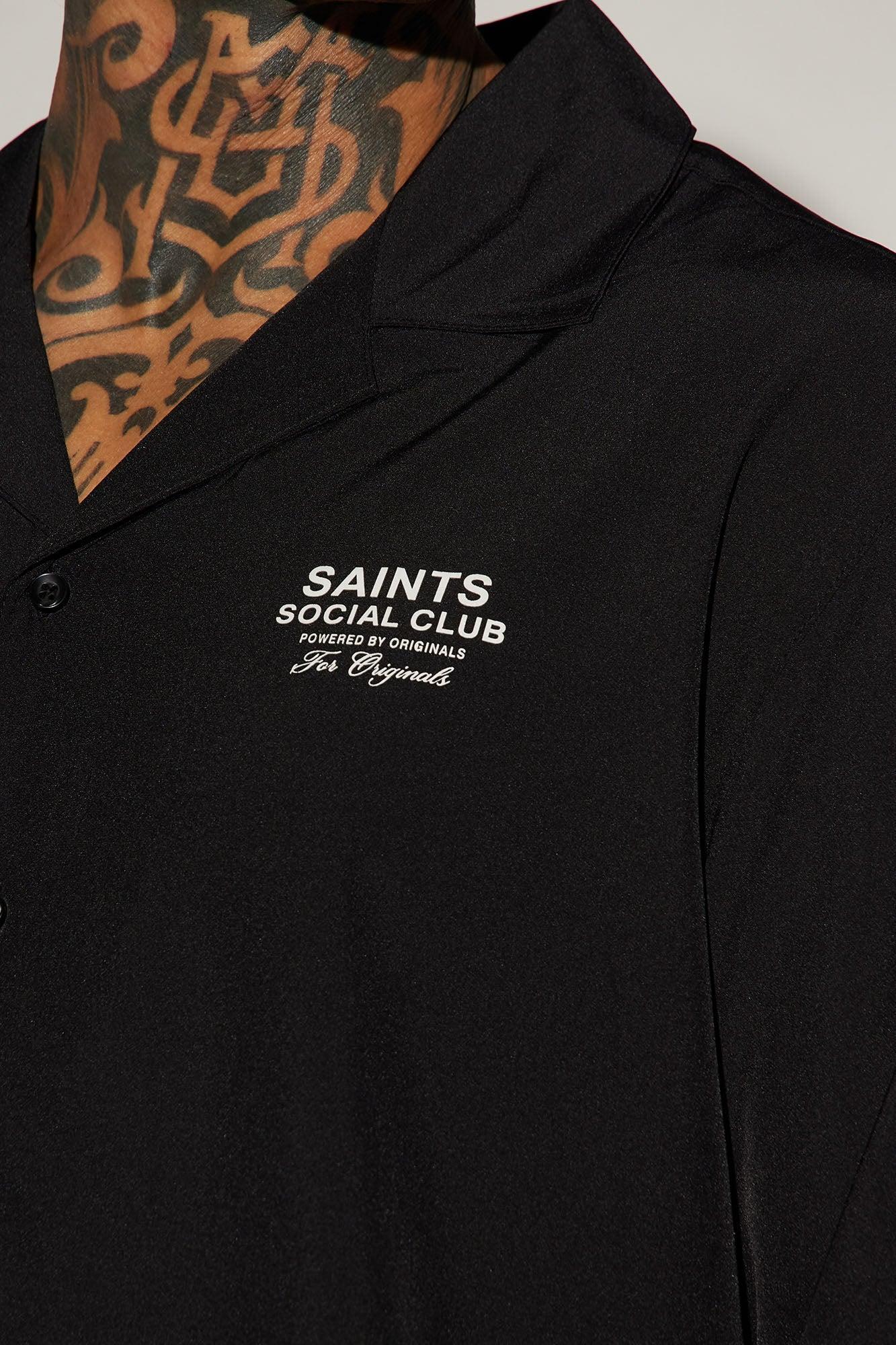 Saints Social Club Button Up Shirt - Black Product Image